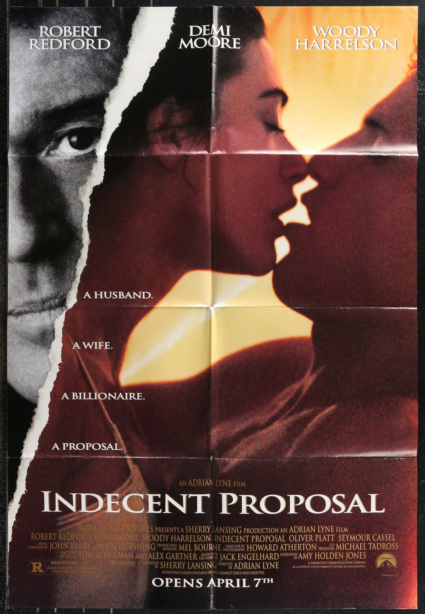 Indecent Proposal (1993) Original US One Sheet Movie Poster