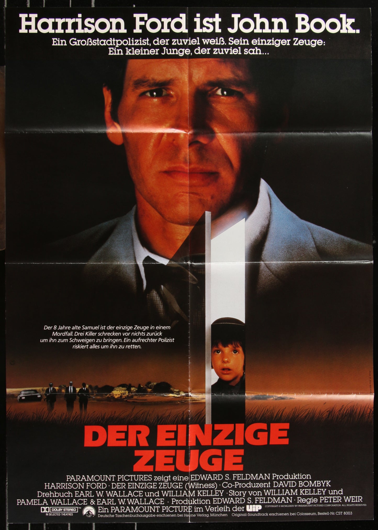 Witness (1985) Original German A1 Movie Poster