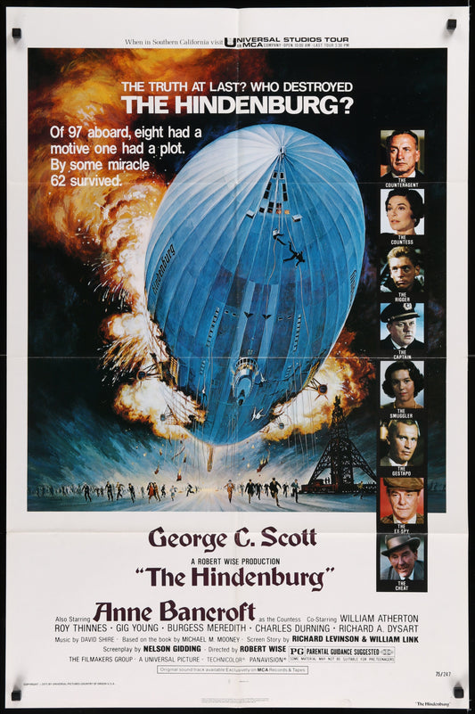 The Hindenburg (1975) Original US One Sheet Movie Poster