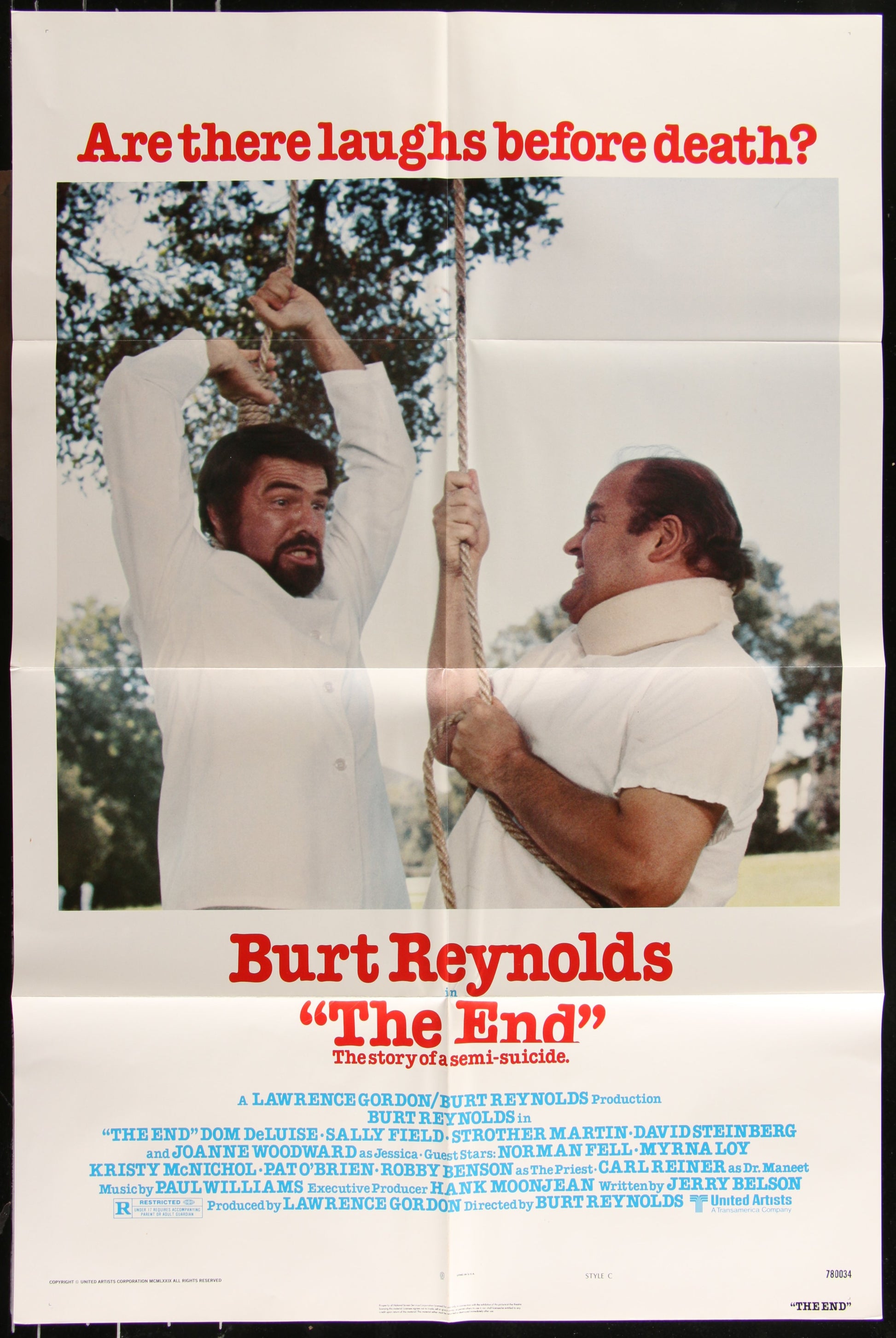 The End (1978) Original US One Sheet Movie Poster