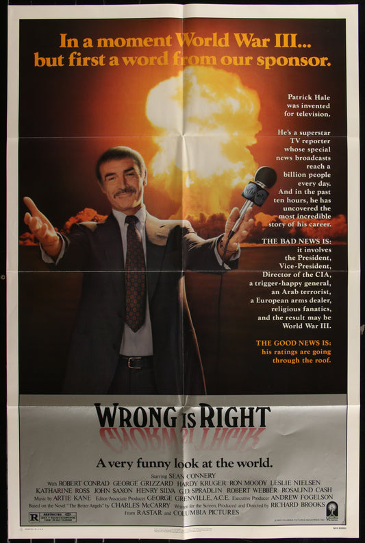 Wrong Is Right (1982) Original US One Sheet Movie Poster