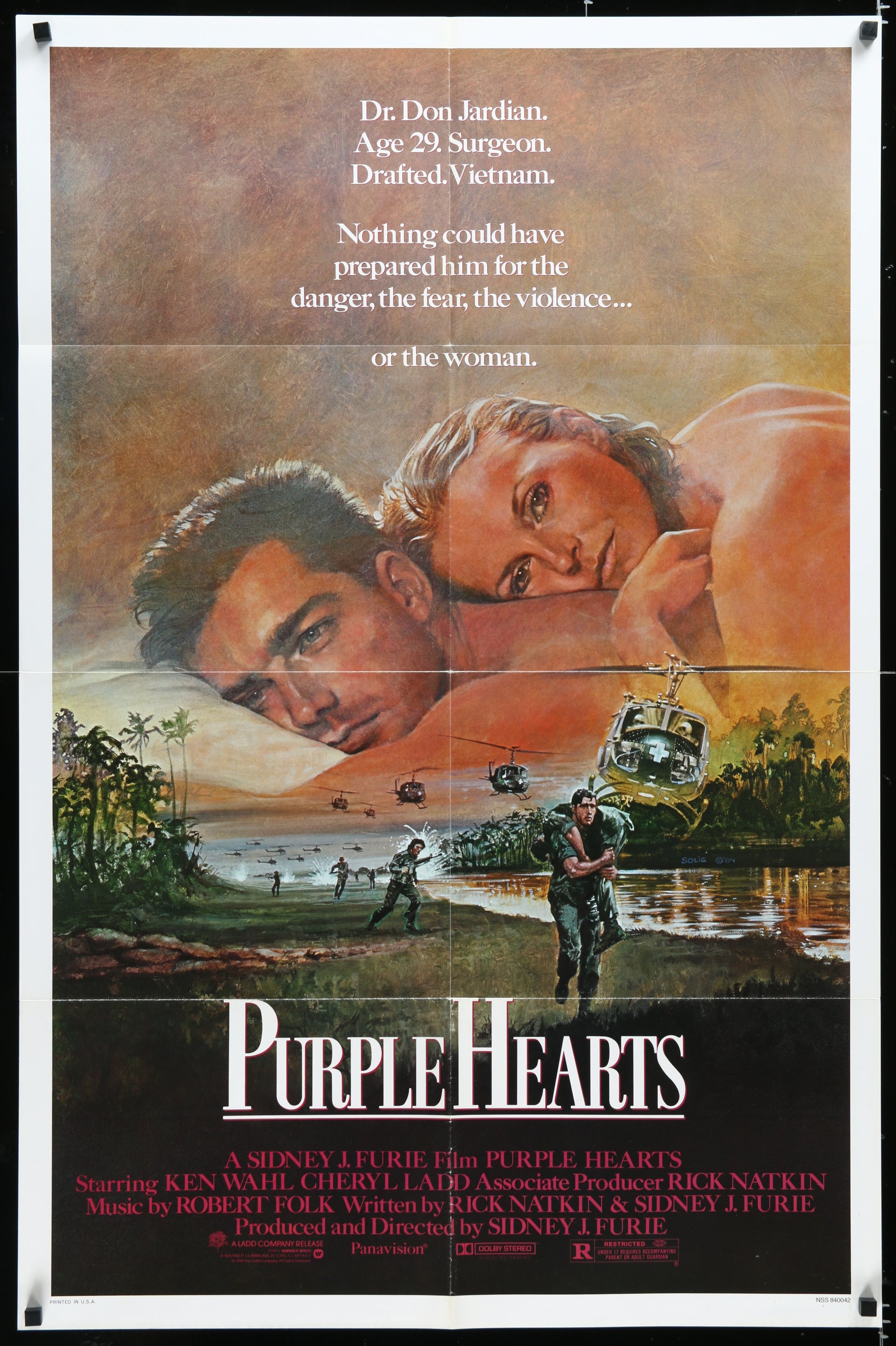 Purple Hearts (1984) Original US One Sheet Movie Poster