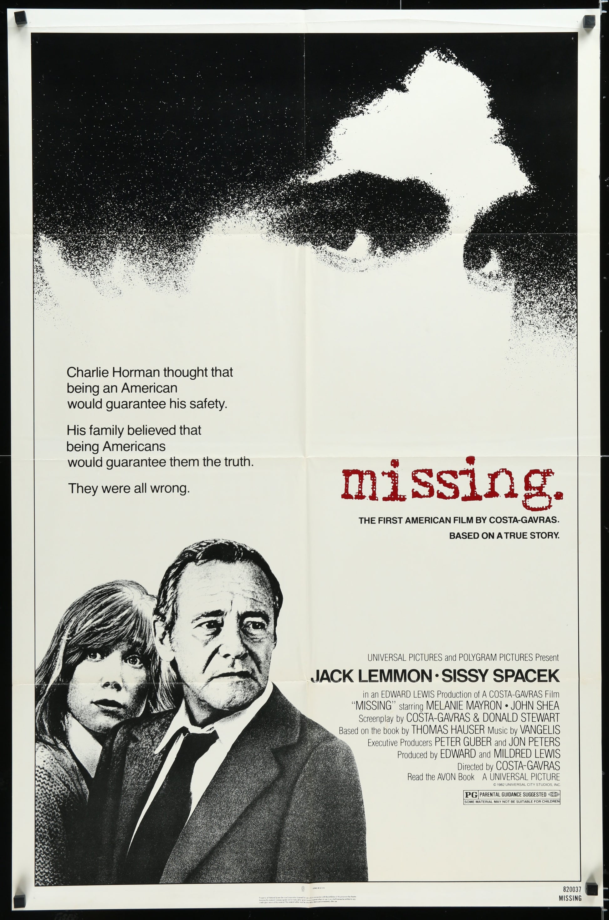 Missing (1982) Original US One Sheet Movie Poster