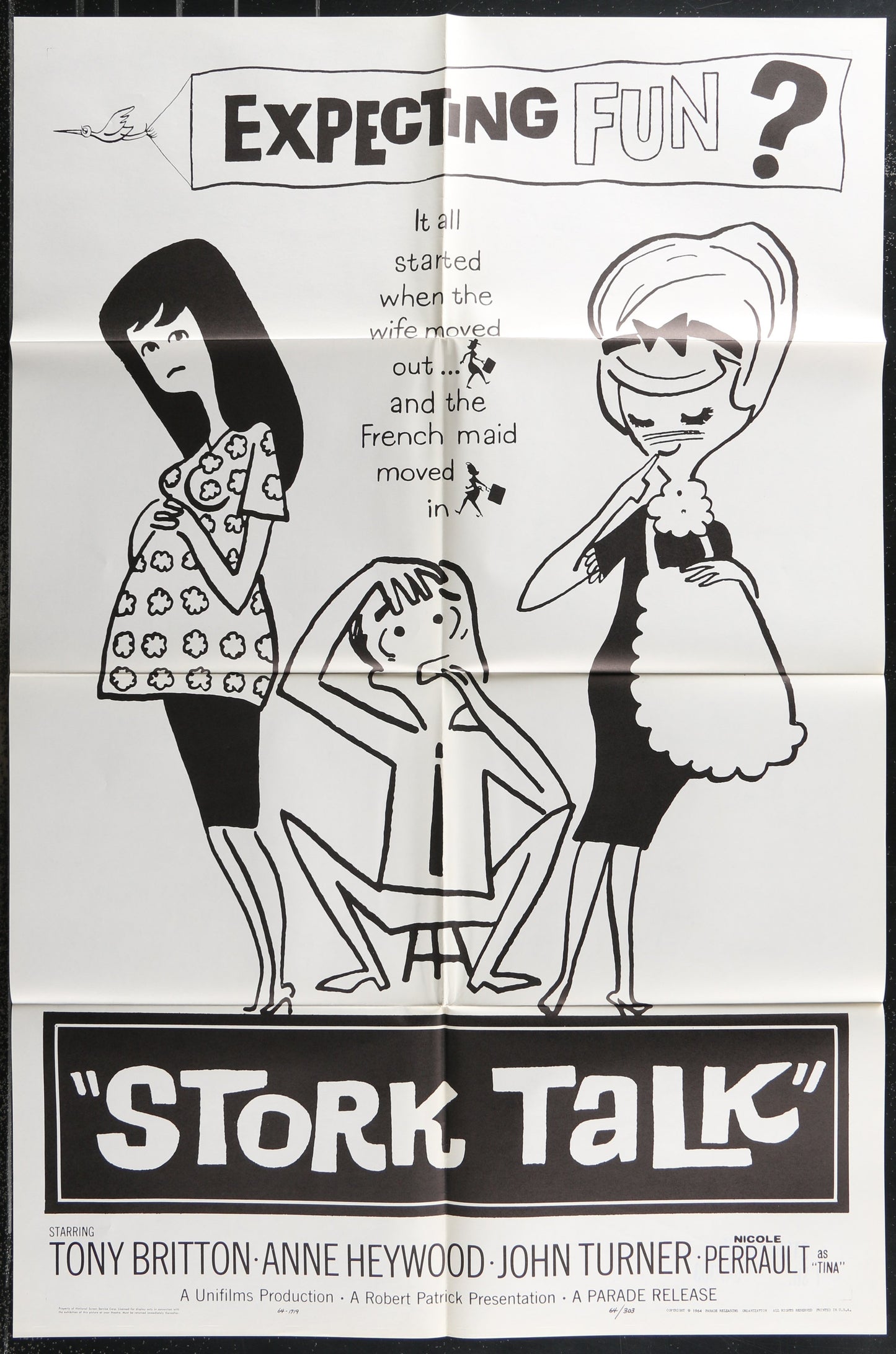 Stork Talk (1964) Original US One Sheet Movie Poster