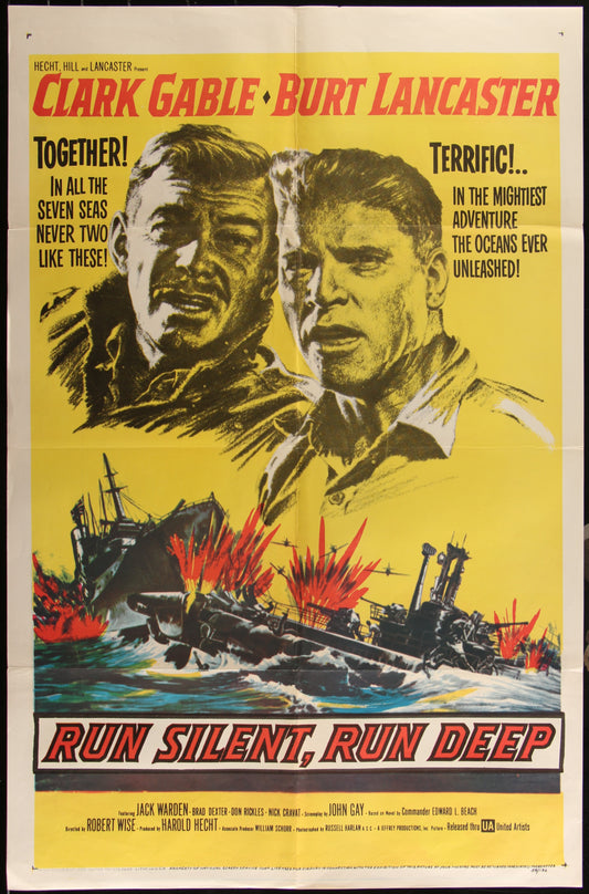 Run Silent, Run Deep (1958) Original US One Sheet Movie Poster