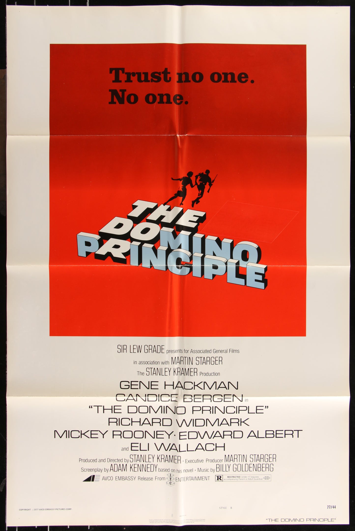 The Domino Principle (1977) Original US One Sheet Movie Poster