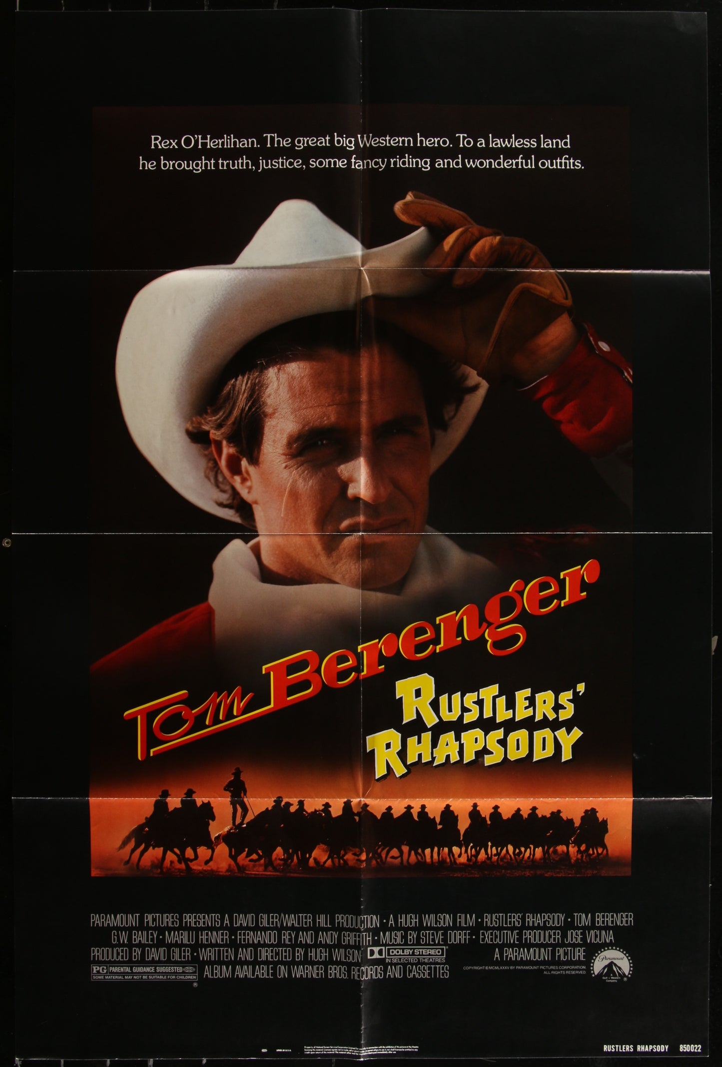 Rustler's Rhapsody (1985) Original US One Sheet Movie Poster