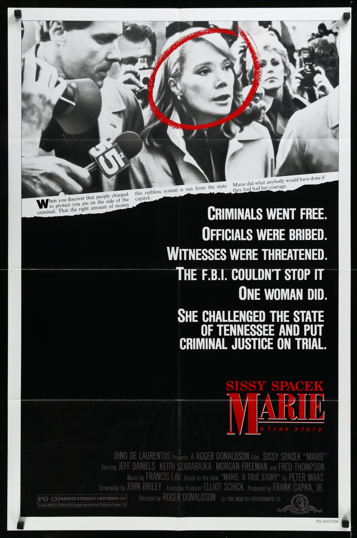 Marie (1985) Original US One Sheet Movie Poster