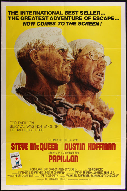 Papillon (1973) Original US One Sheet Movie Poster