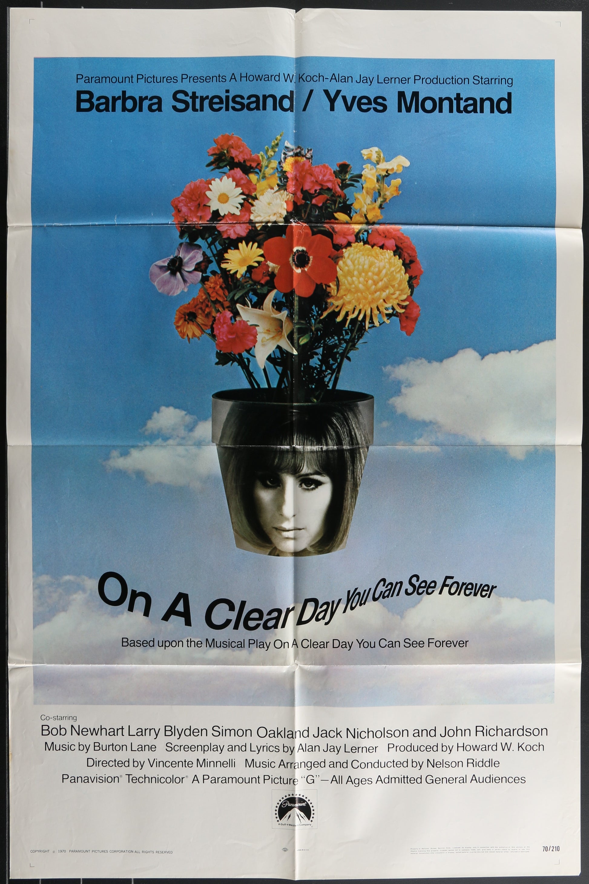 On A Clear Day You Can See Forever (1970) Original US One Sheet Movie Poster