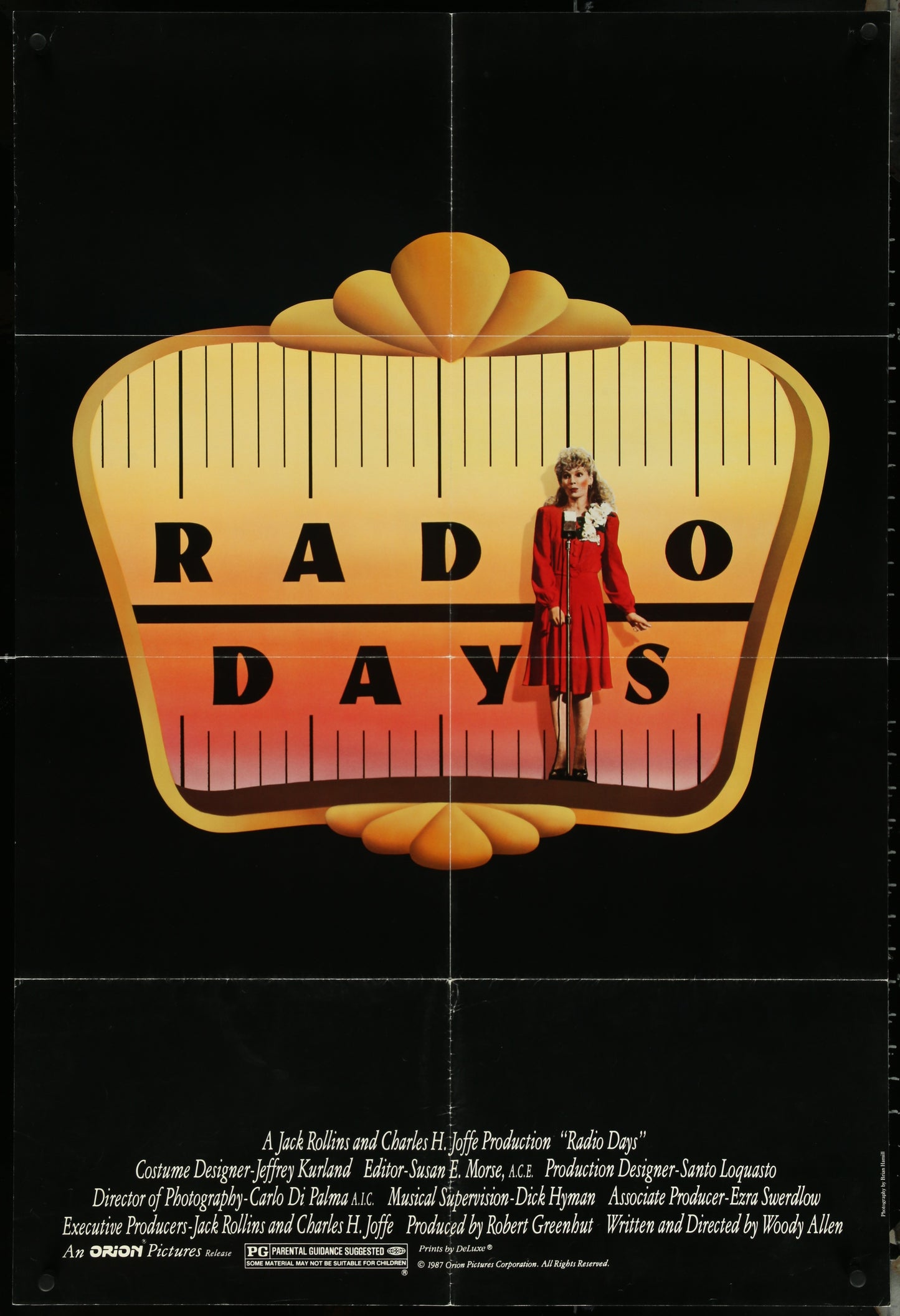 Radio Days (1987) Original US One Sheet Movie Poster