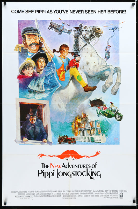 The New Adventures Of Pippi Longstocking (1988) Original US One Sheet Movie Poster