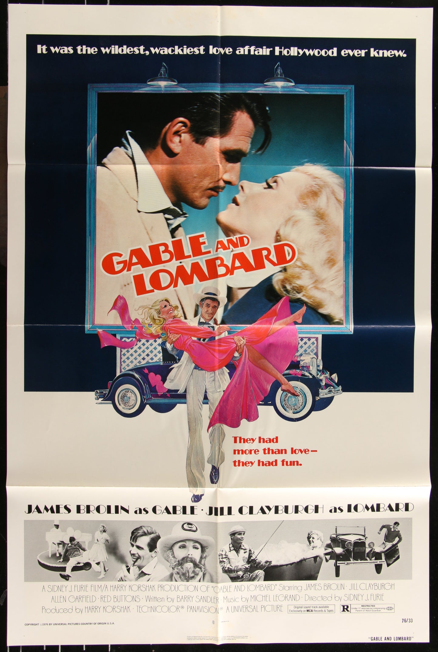 Gable And Lombard (1976) Original US One Sheet Movie Poster