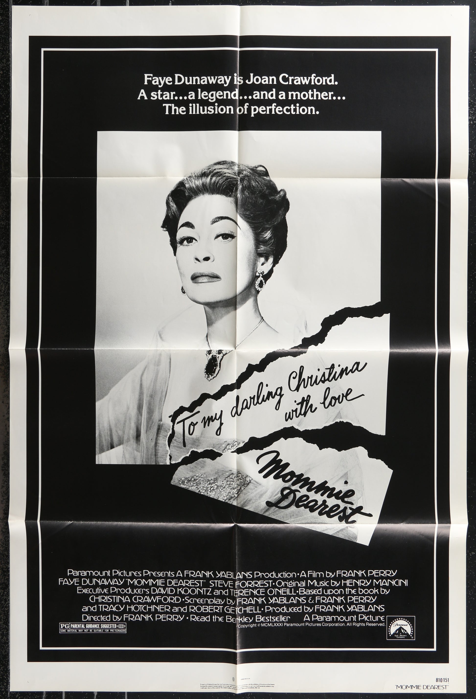 Mommie Dearest (1981) Original US One Sheet Movie Poster