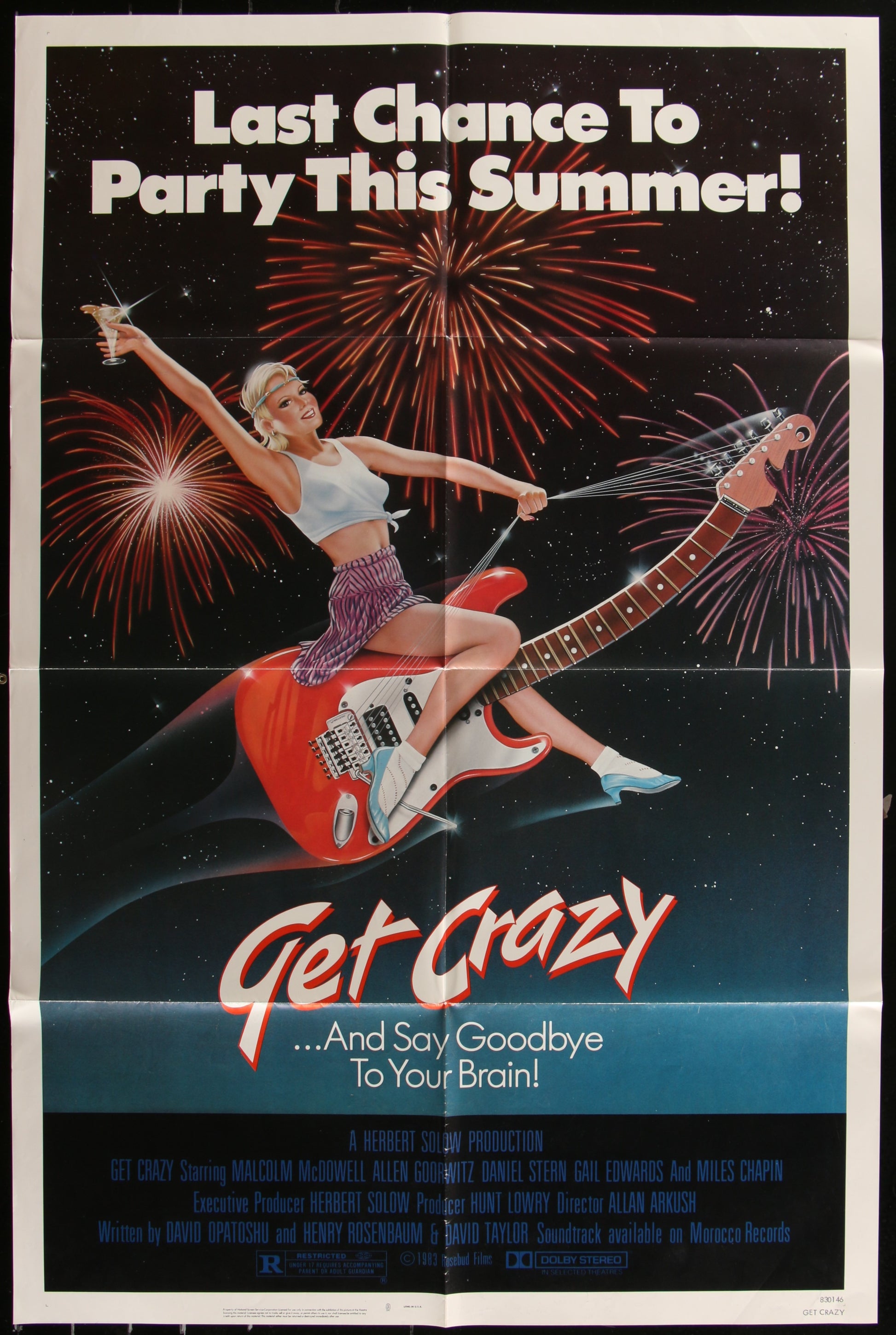 Get Crazy (1983) Original US One Sheet Movie Poster