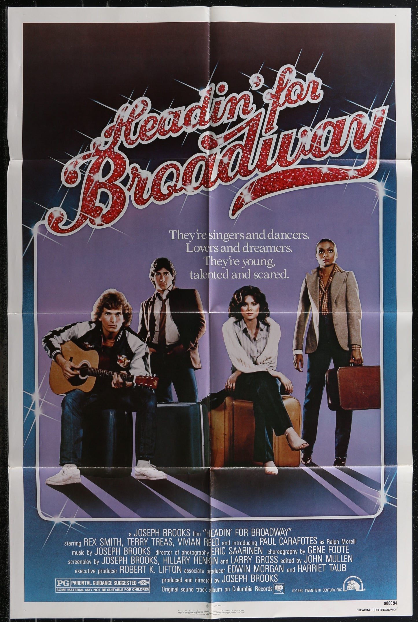 Headin' For Broadway (1980) Original US One Sheet Movie Poster
