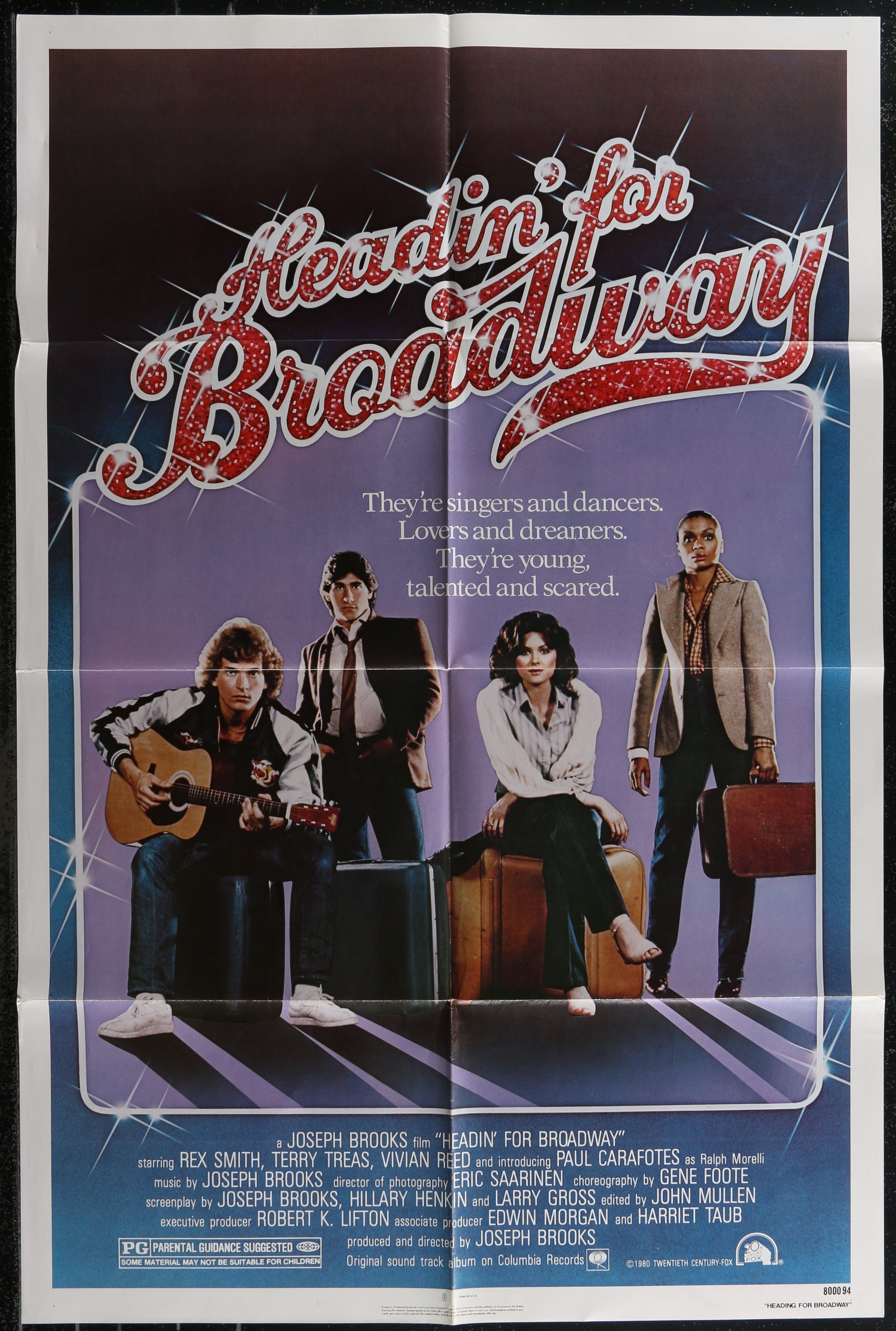 Headin' For Broadway (1980) Original US One Sheet Movie Poster