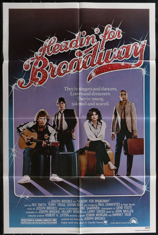 Headin' For Broadway (1980) Original US One Sheet Movie Poster