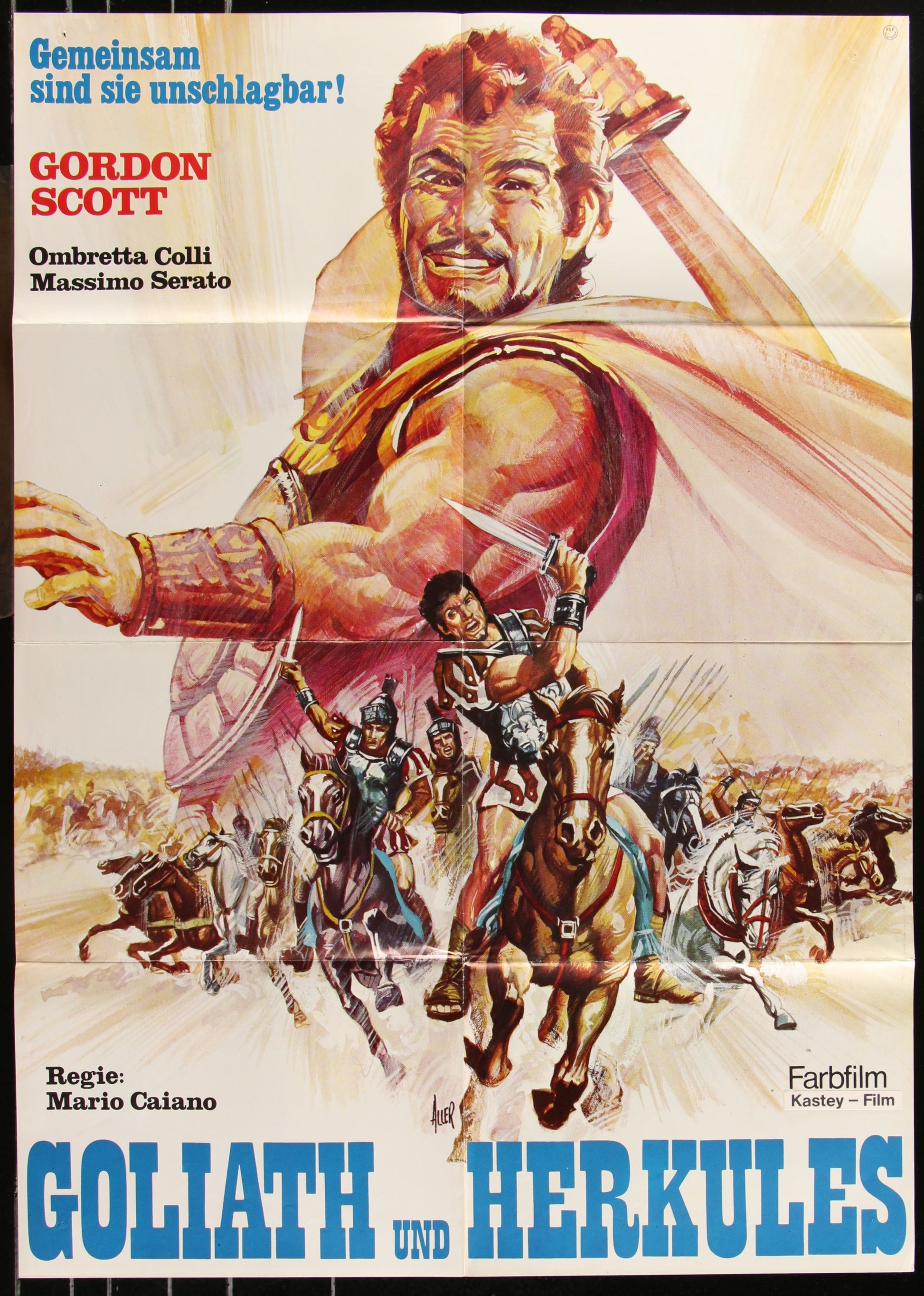 Goliath And The Rebel Slave (1970s RR) Original German A1 Movie Poster