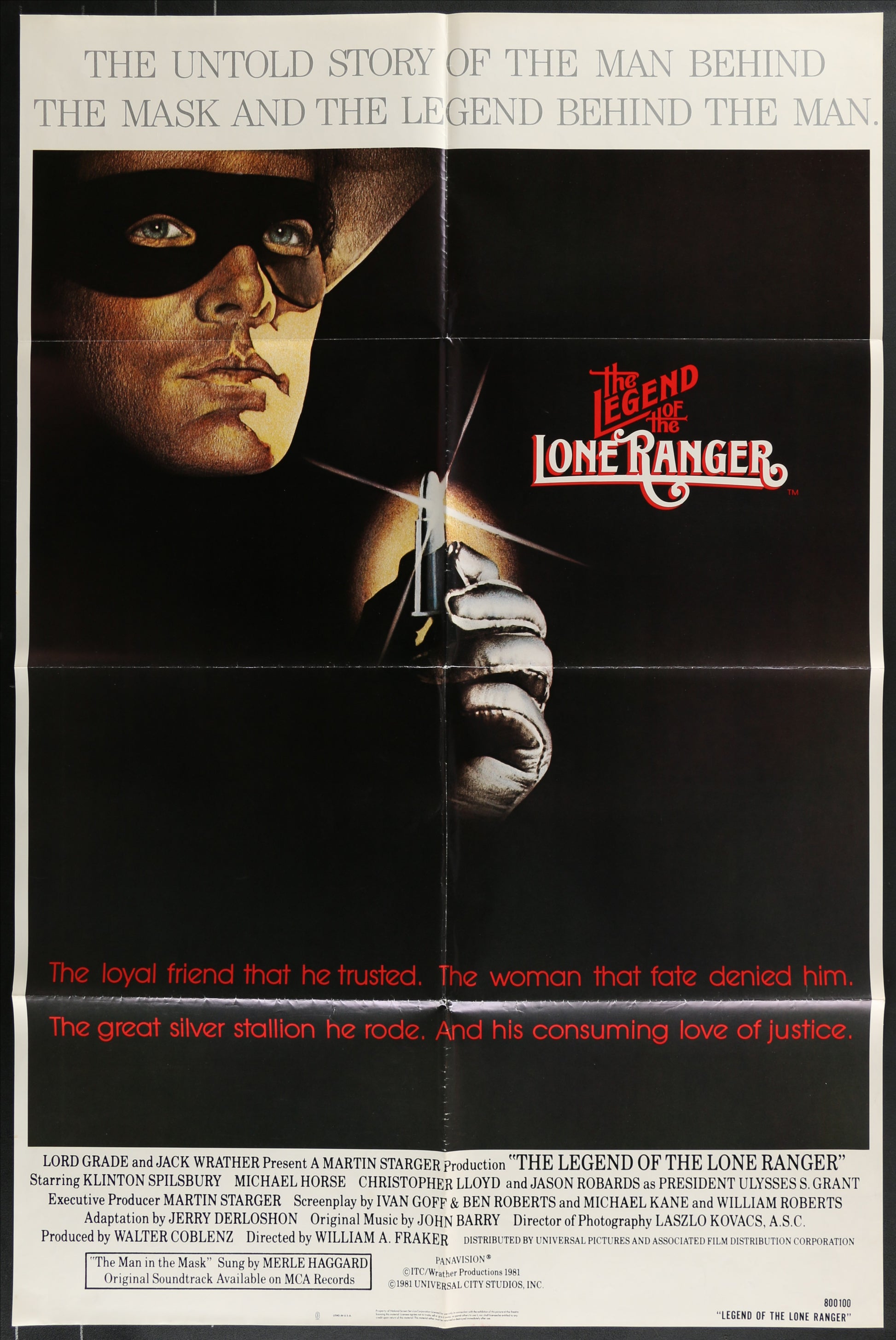 The Legend Of The Lone Ranger (1981) Original US One Sheet Movie Poster