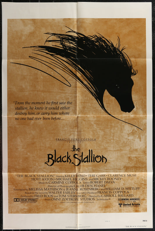 The Black Stallion (1979) Original US One Sheet Movie Poster