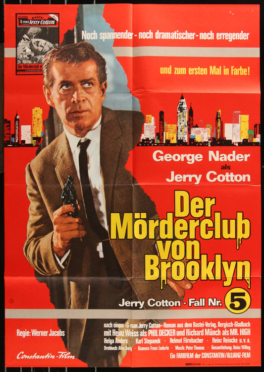 The Murder Club Of Brooklyn (1967) Original German A1 Movie Poster