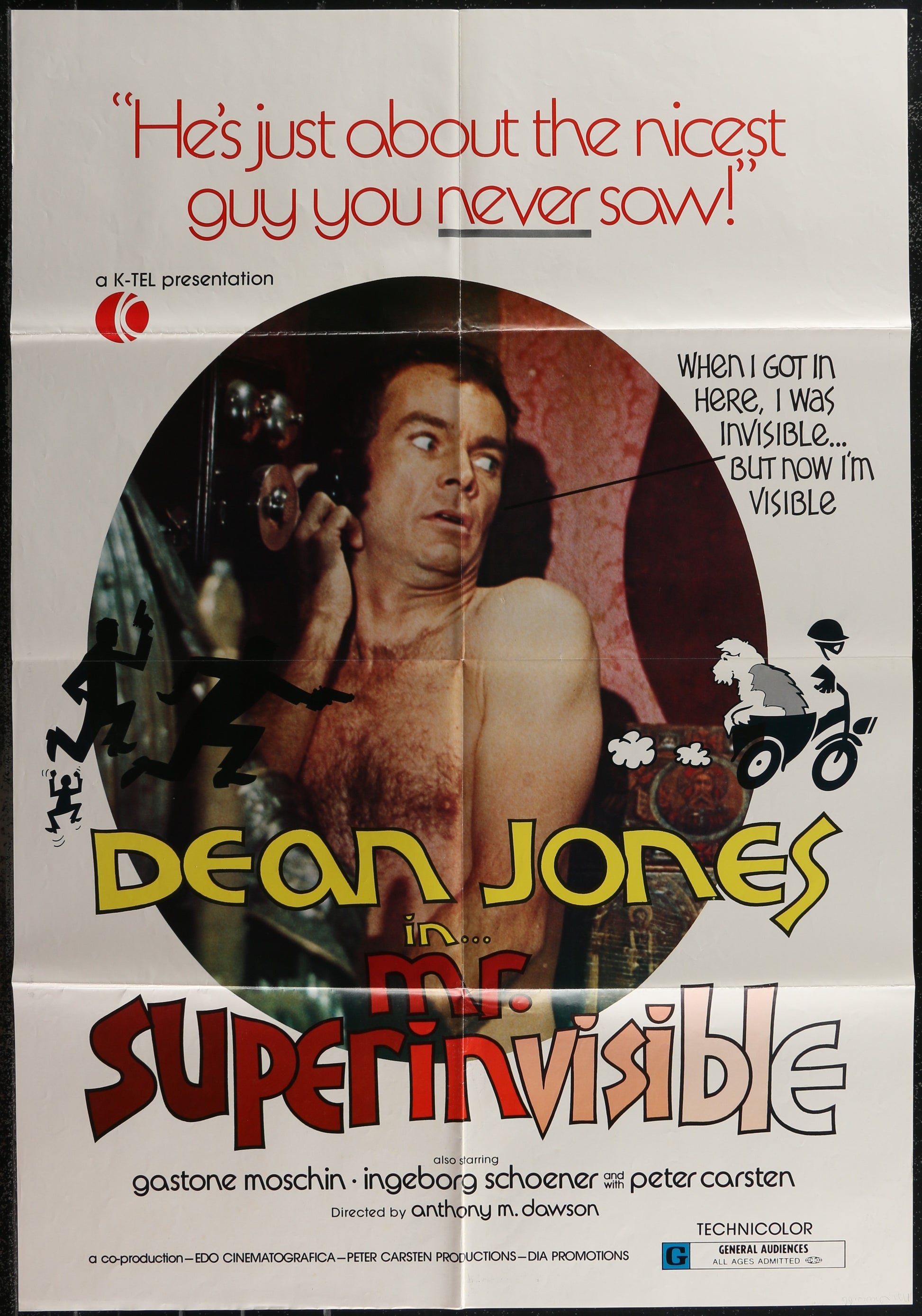 Mr. Superinvisible (1973) Original US One Sheet Movie Poster