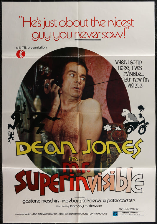 Mr. Superinvisible (1973) Original US One Sheet Movie Poster