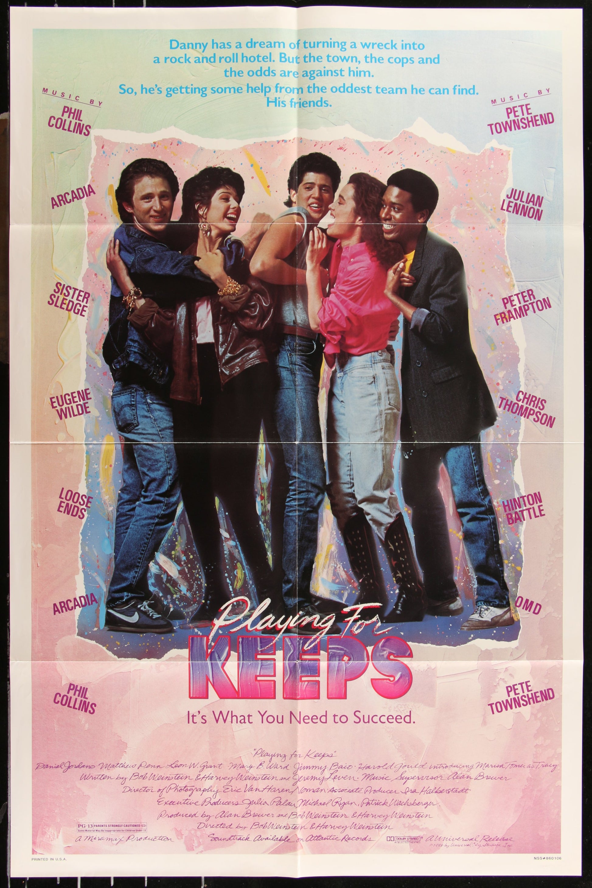 Playing For Keeps (1986) Original US One Sheet Movie Poster