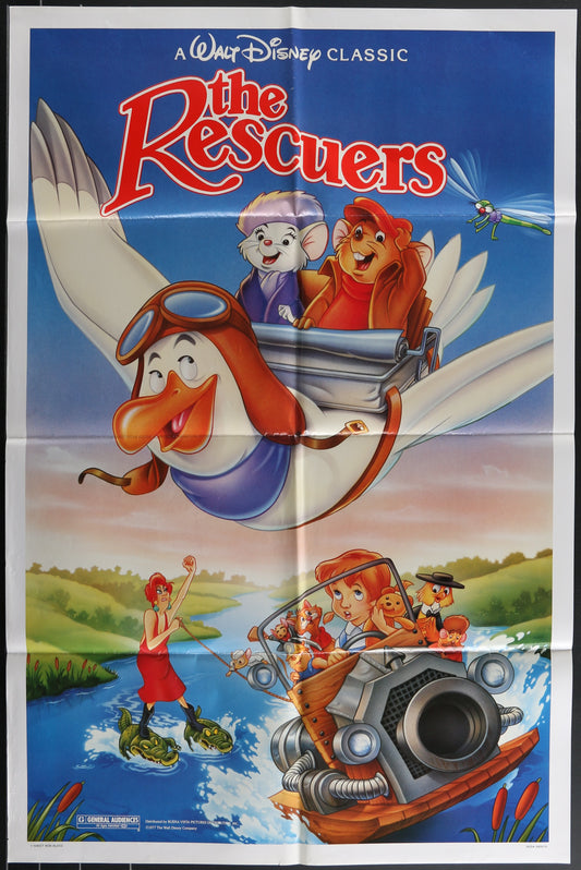 The Rescuers (1989 Re-Release) Original US One Sheet Movie Poster