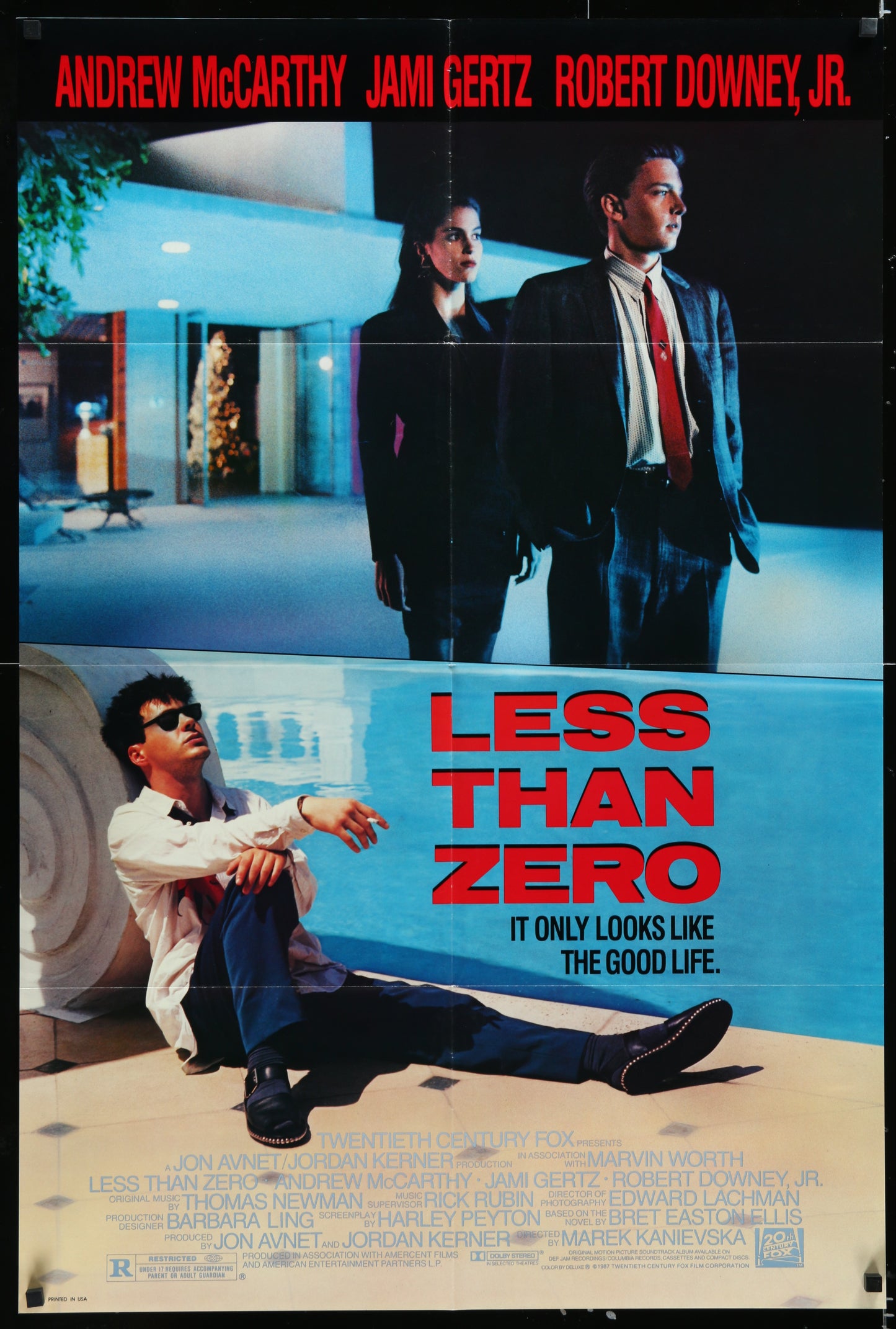 Less Than Zero (12987) Original US One Sheet Movie Poster