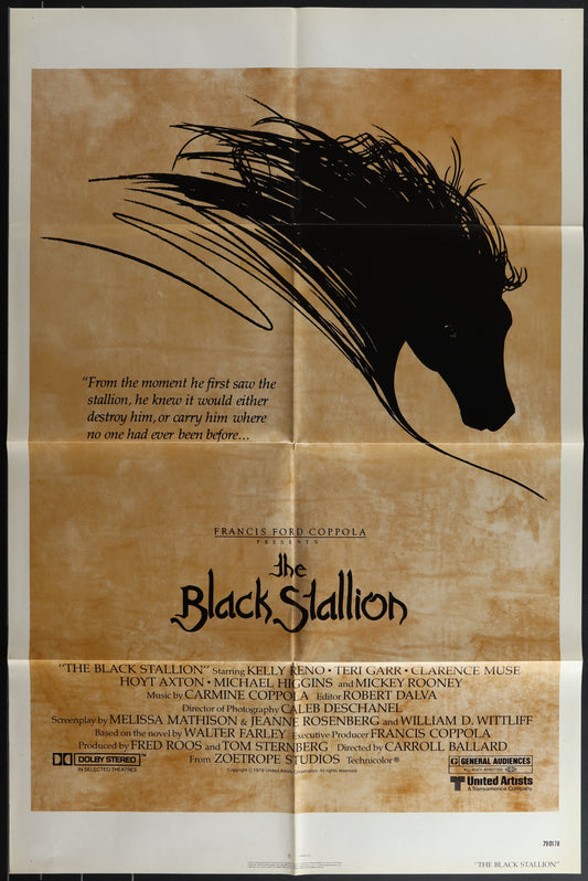 The Black Stallion (1979) Original US One Sheet Movie Poster