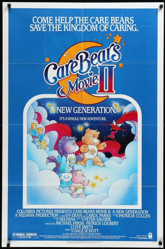 The Care Bears Movie II - A New Generation (1986) Original US One Sheet Movie Poster