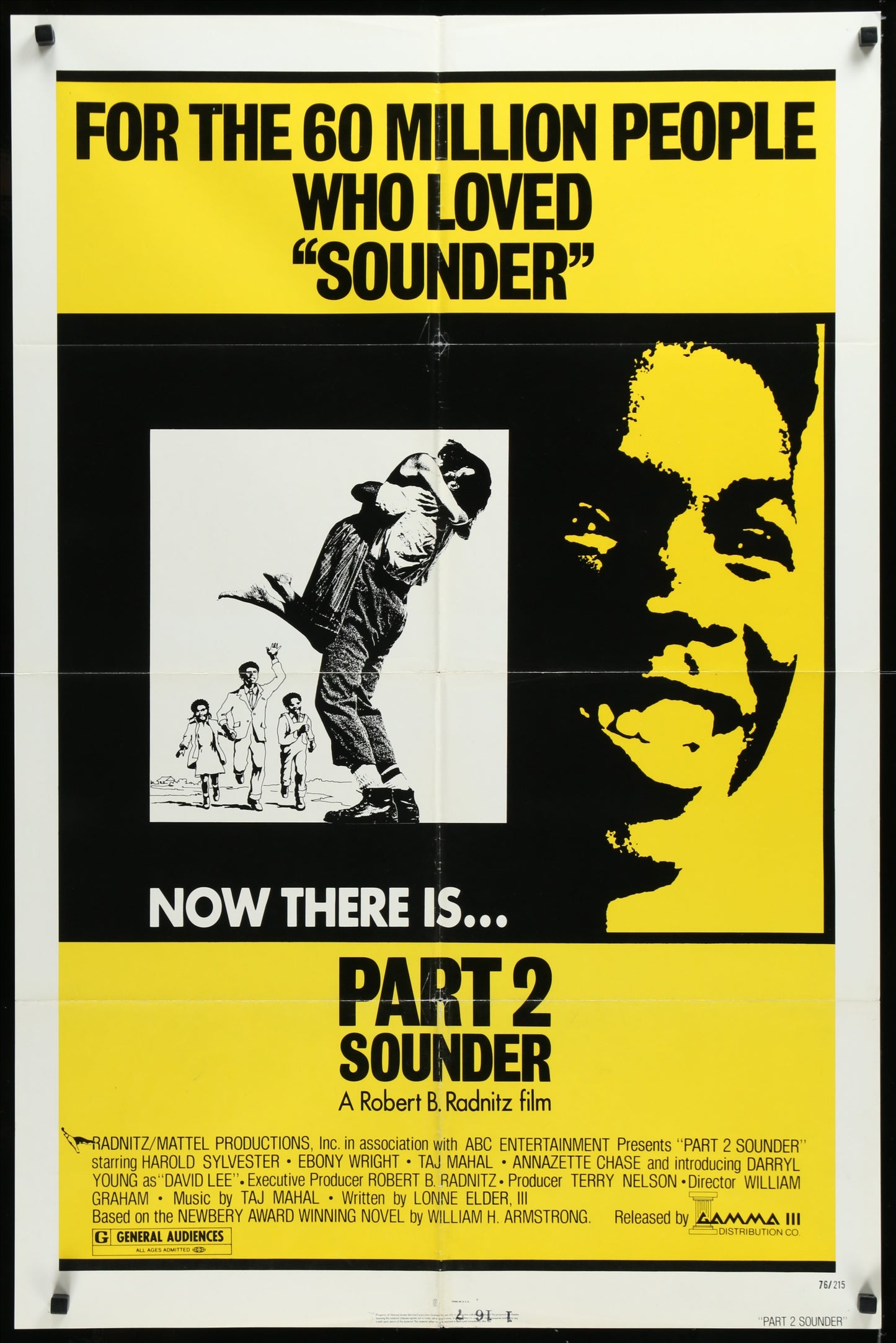 Part 2 Sounder (1976) Original US One Sheet Movie Poster