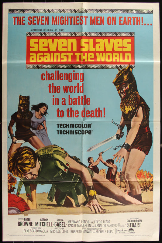 Seven Slaves Against The World (1965) Original US One Sheet Movie Poster