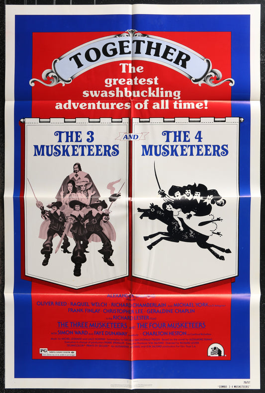 The Three Musketeers And The Four Musketeers (1976) Original US One Sheet Movie Poster