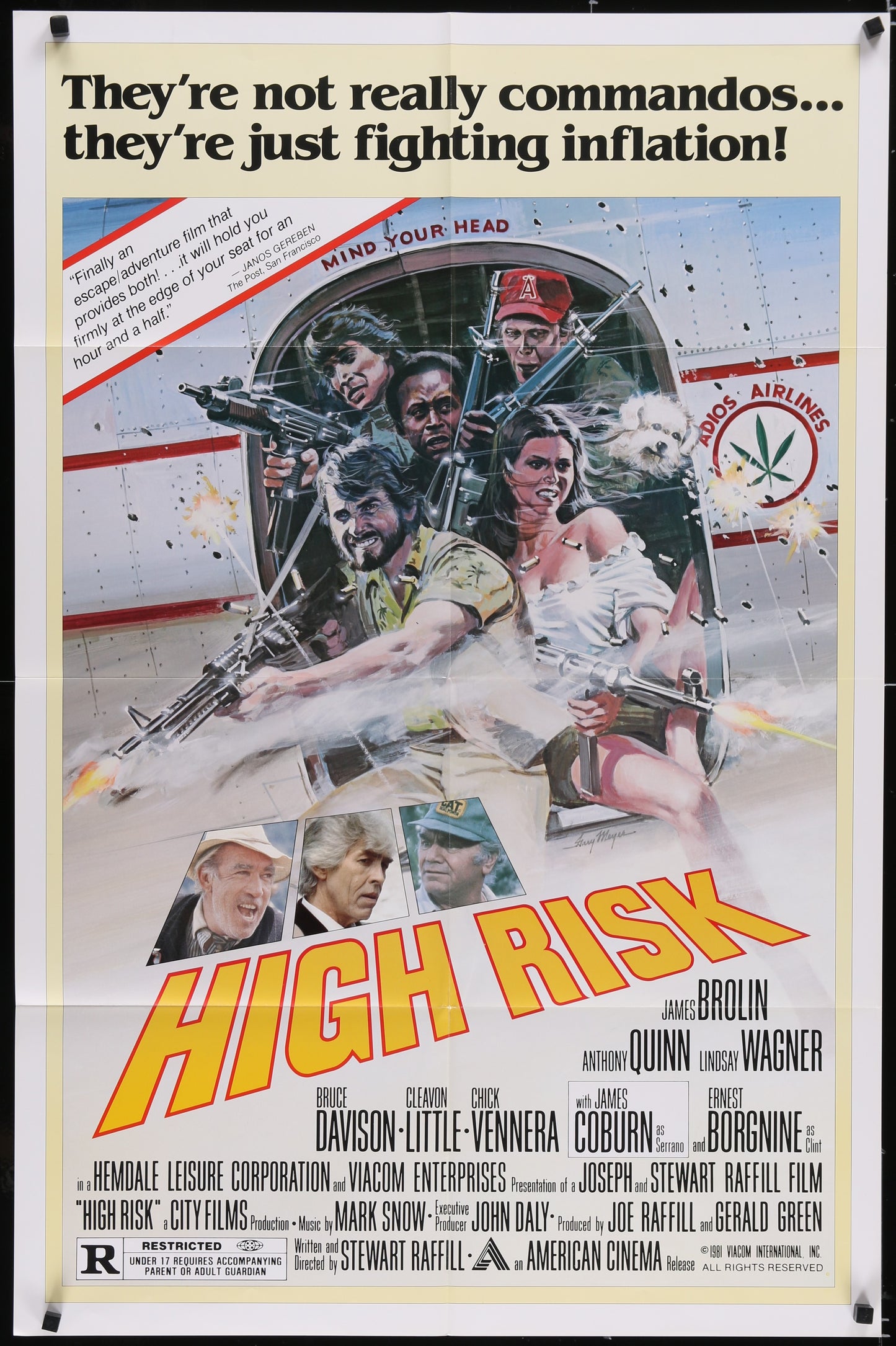 High Risk (1981) Original US One Sheet Movie Poster