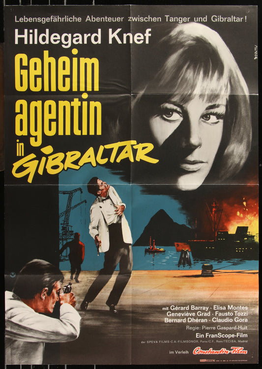 Geheim Agentin In Gibralter (1964) Original German A1 Movie Poster