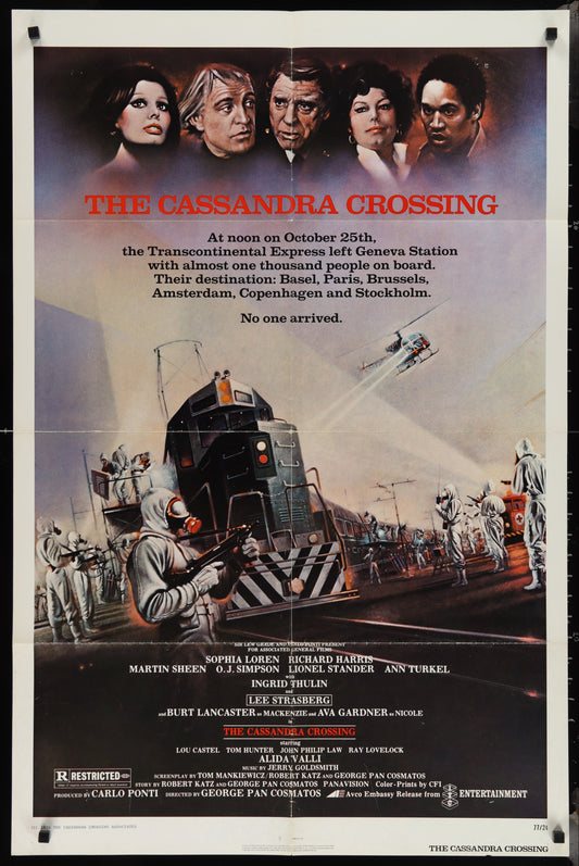 The Cassandra Crossing (1977) Original US One Sheet Movie Poster