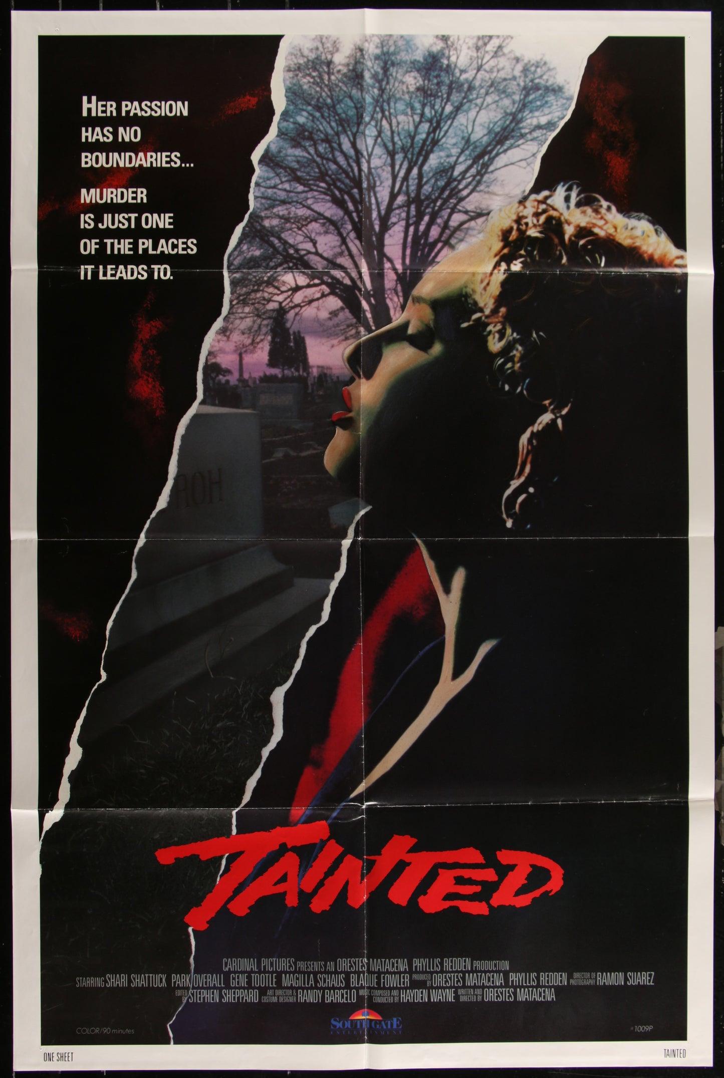 Tainted (1987) Original US One Sheet Movie Poster