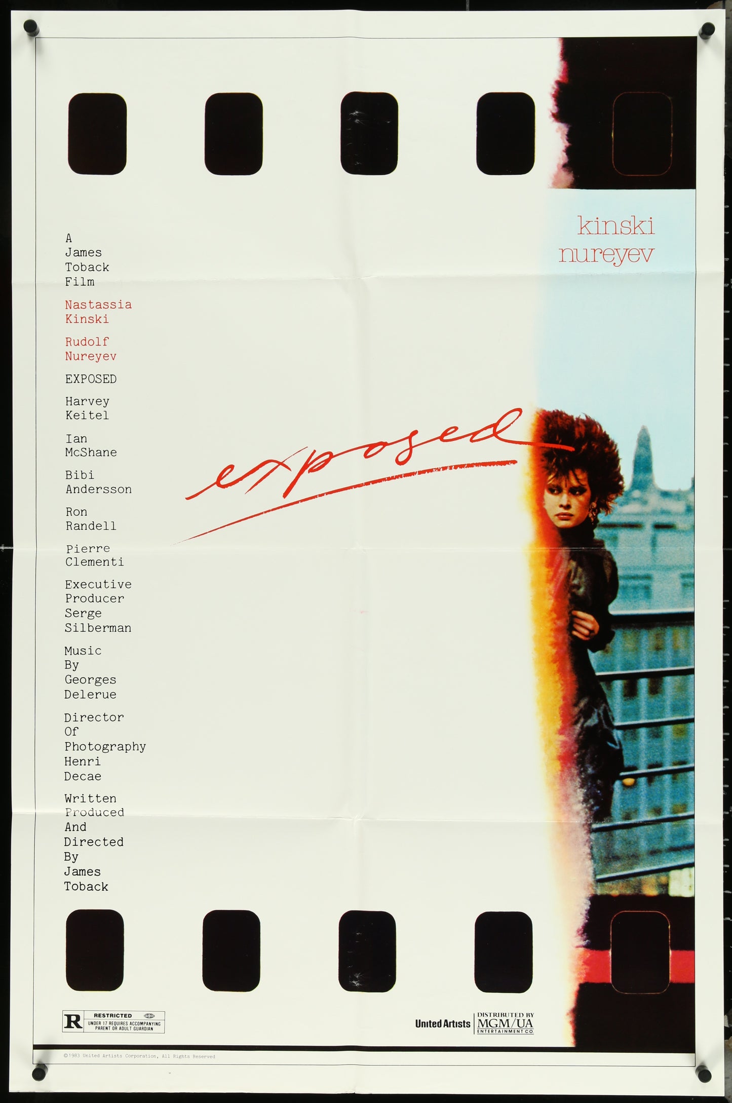 Exposed (1983) Original US One Sheet Movie Poster