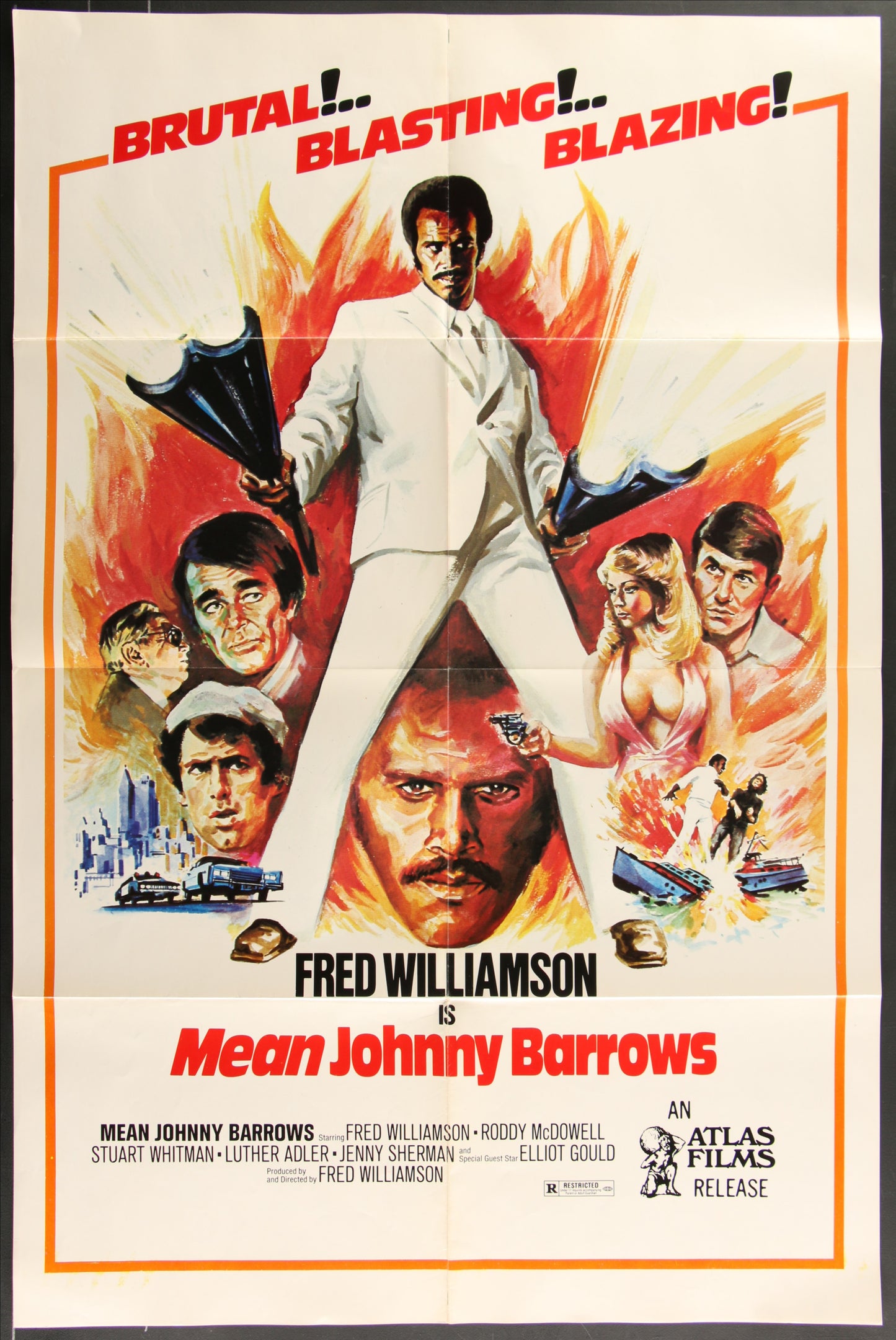 Mean Johnny Barrows (1976) Original US One Sheet Movie Poster