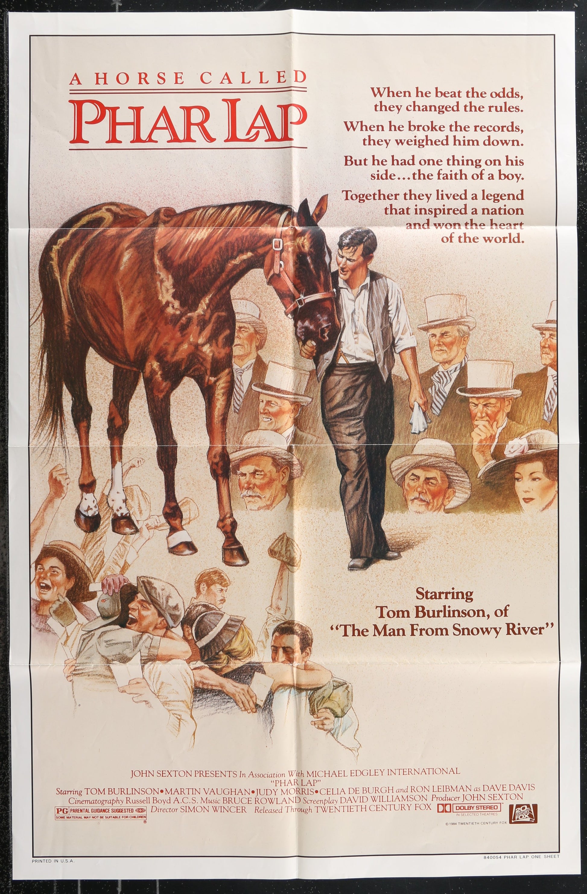 Phar Lap (1984) Original US One Sheet Movie Poster