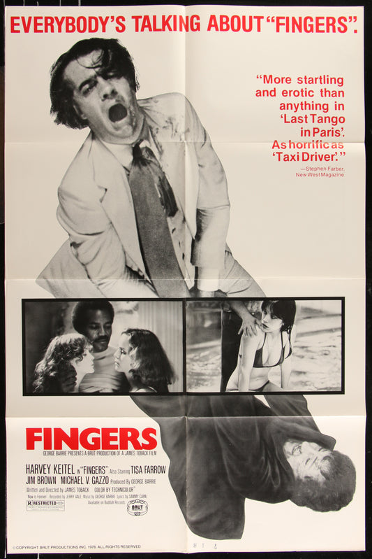 Fingers (1978) Original US One Sheet Movie Poster