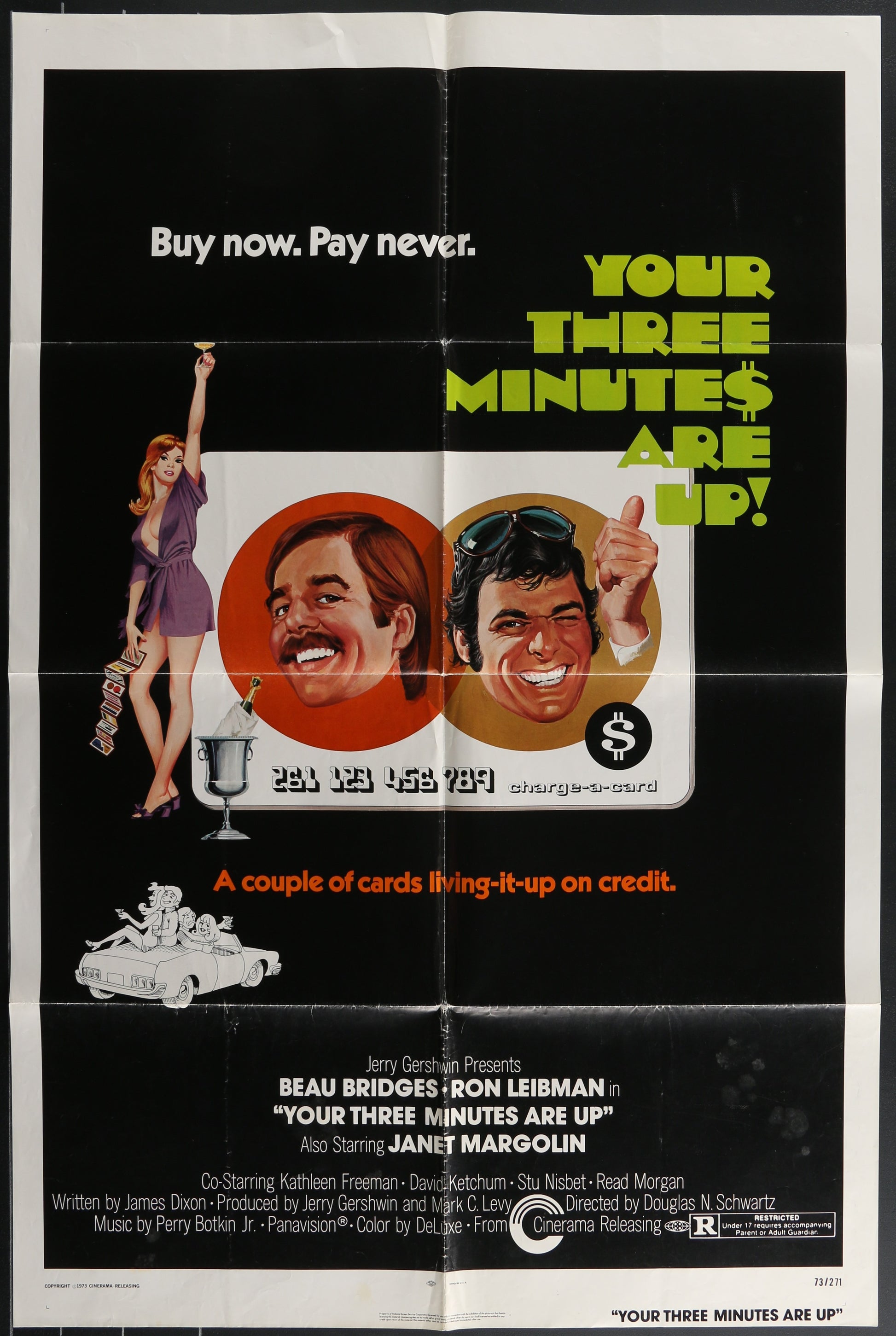 Your Three Minutes Are Up (1973) Original US One Sheet Movie Poster