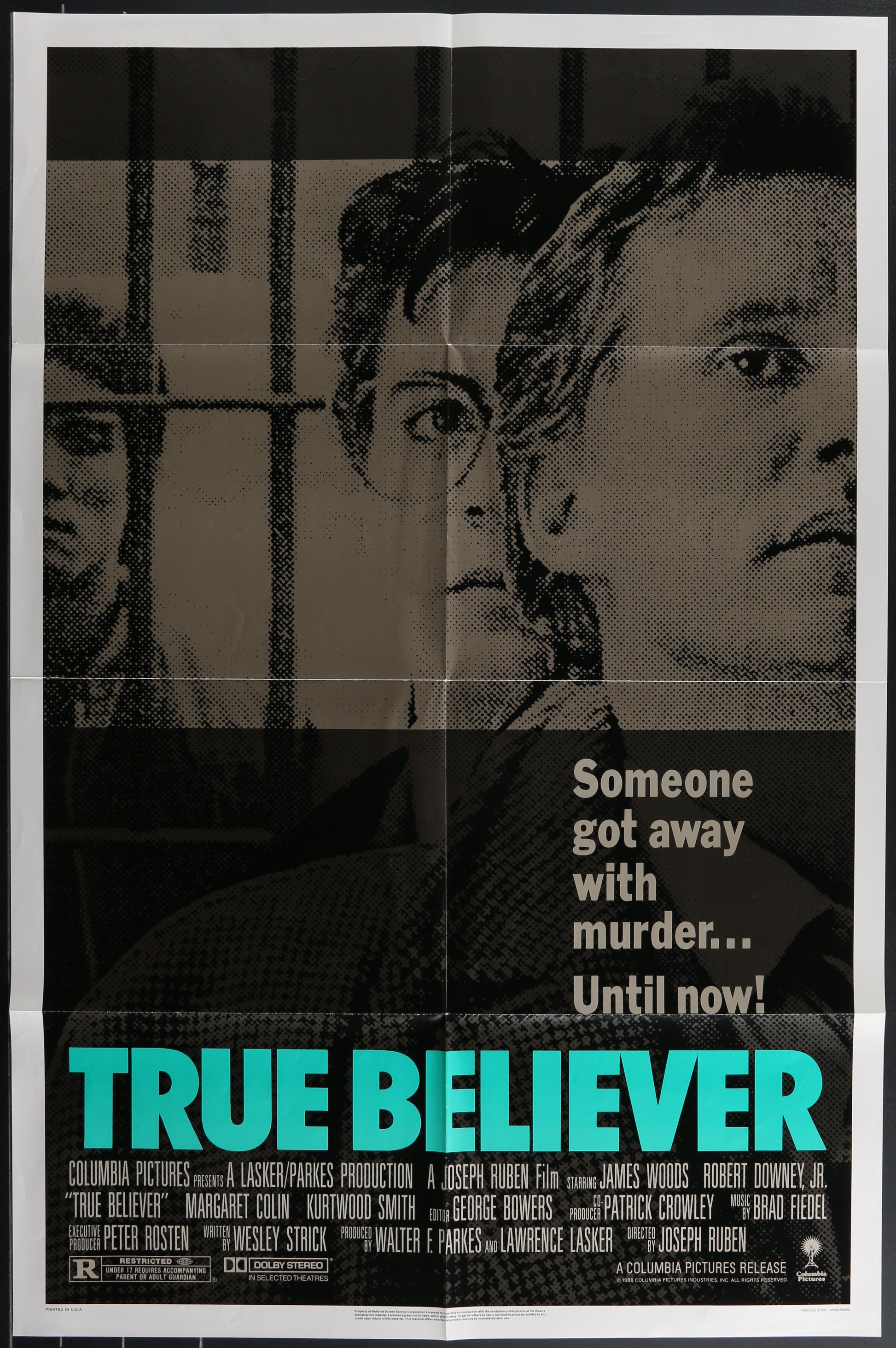 True Believer (1989) Original US One Sheet Movie Poster