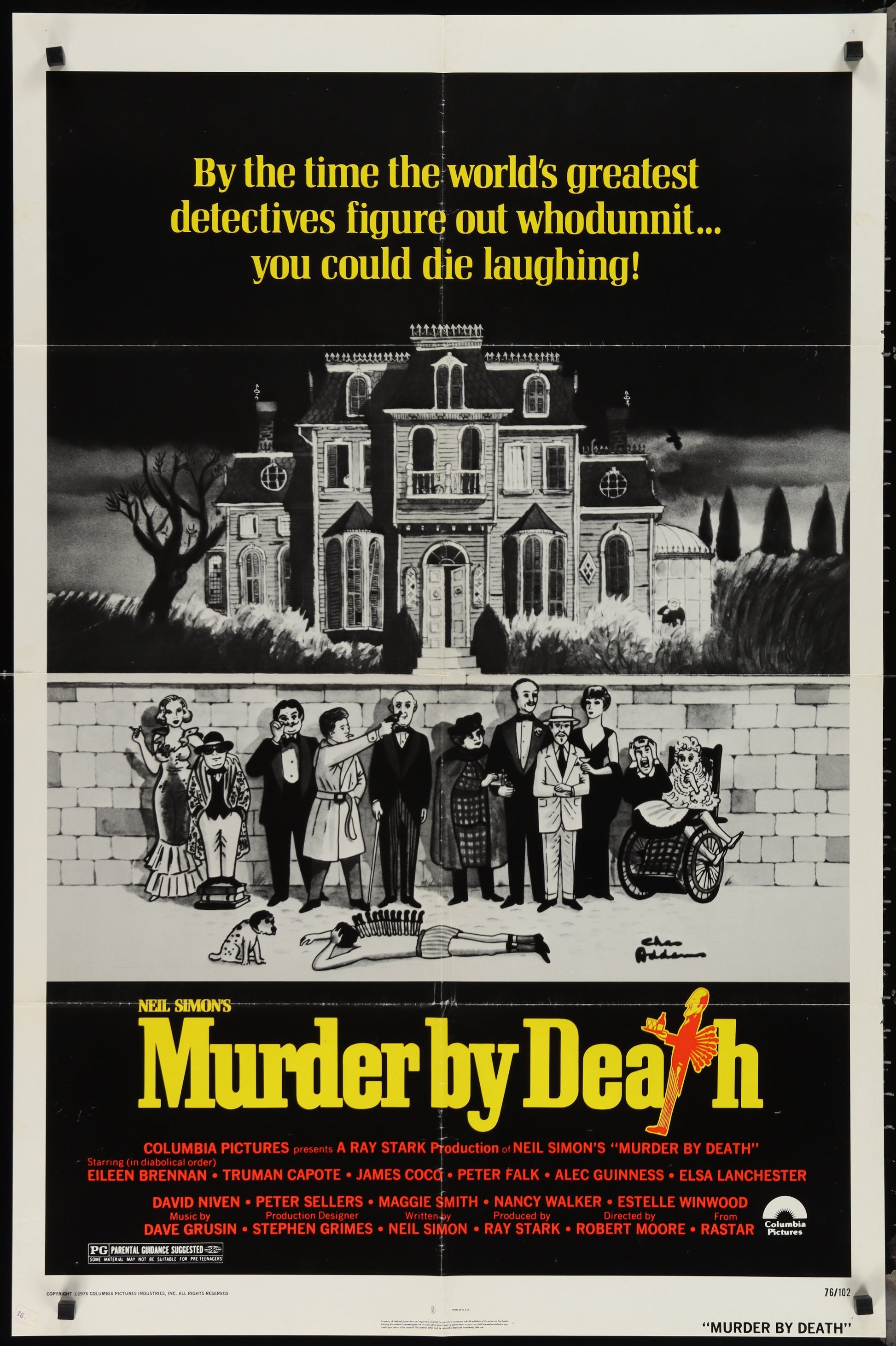 Murder By Death (1976) Original US One Sheet Movie Poster