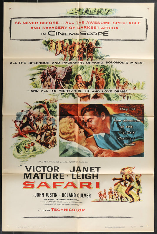 Safari (1956) Original US One Sheet Movie Poster