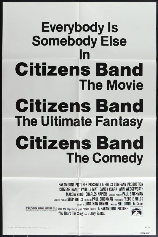 Citizen's Band (1977) Original US One Sheet Movie Poster