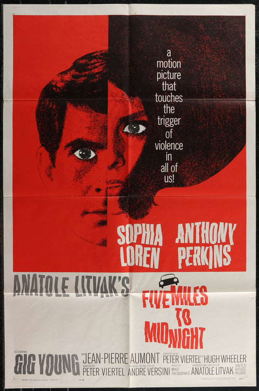 Five Miles To Midnight (1963) Original US One Sheet Movie Poster